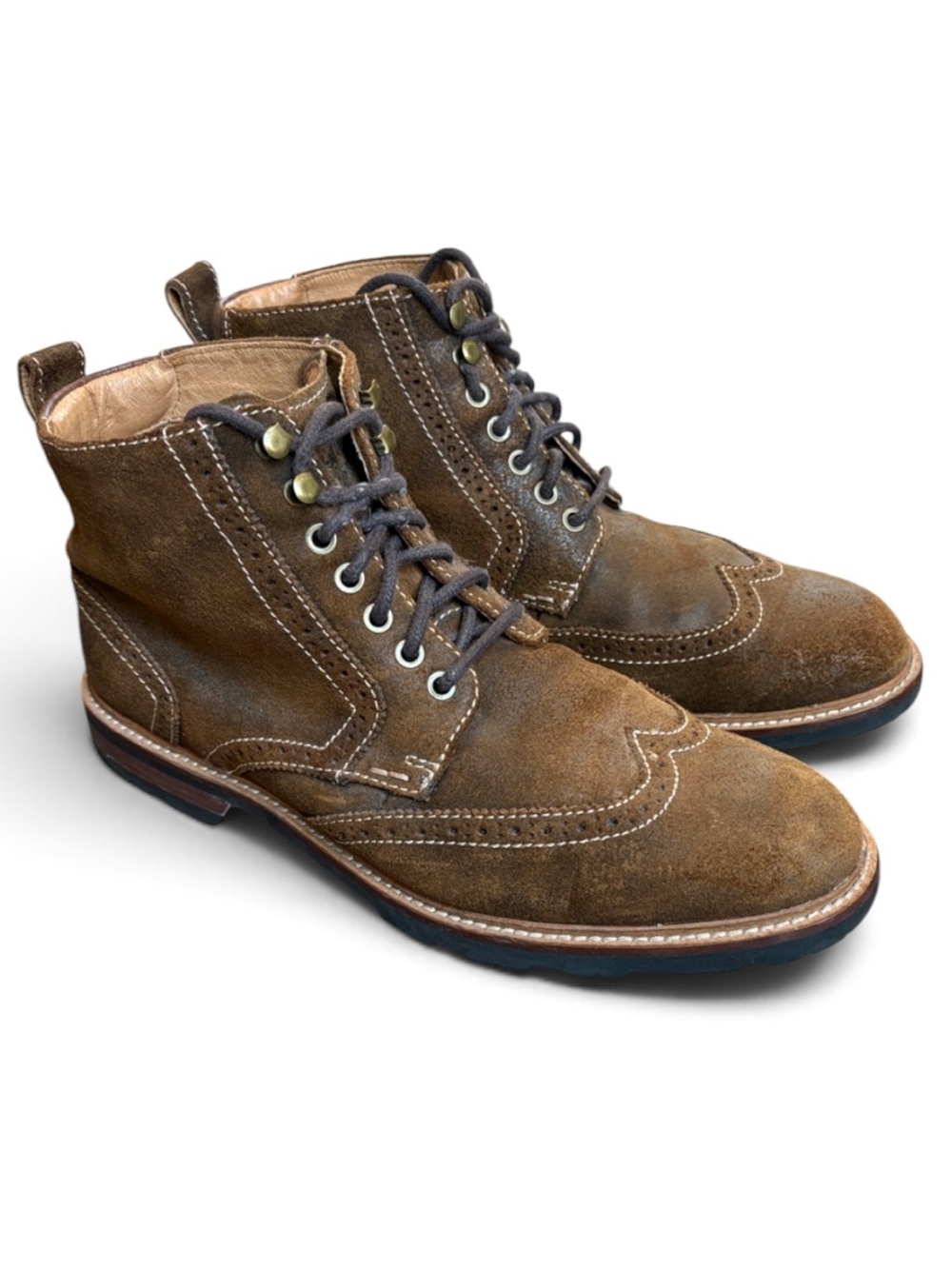 Florsheim Kilbourn Wing Tip Chukka Boot Men's 11.5 Brown Suede